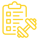 Fitness courses list icon